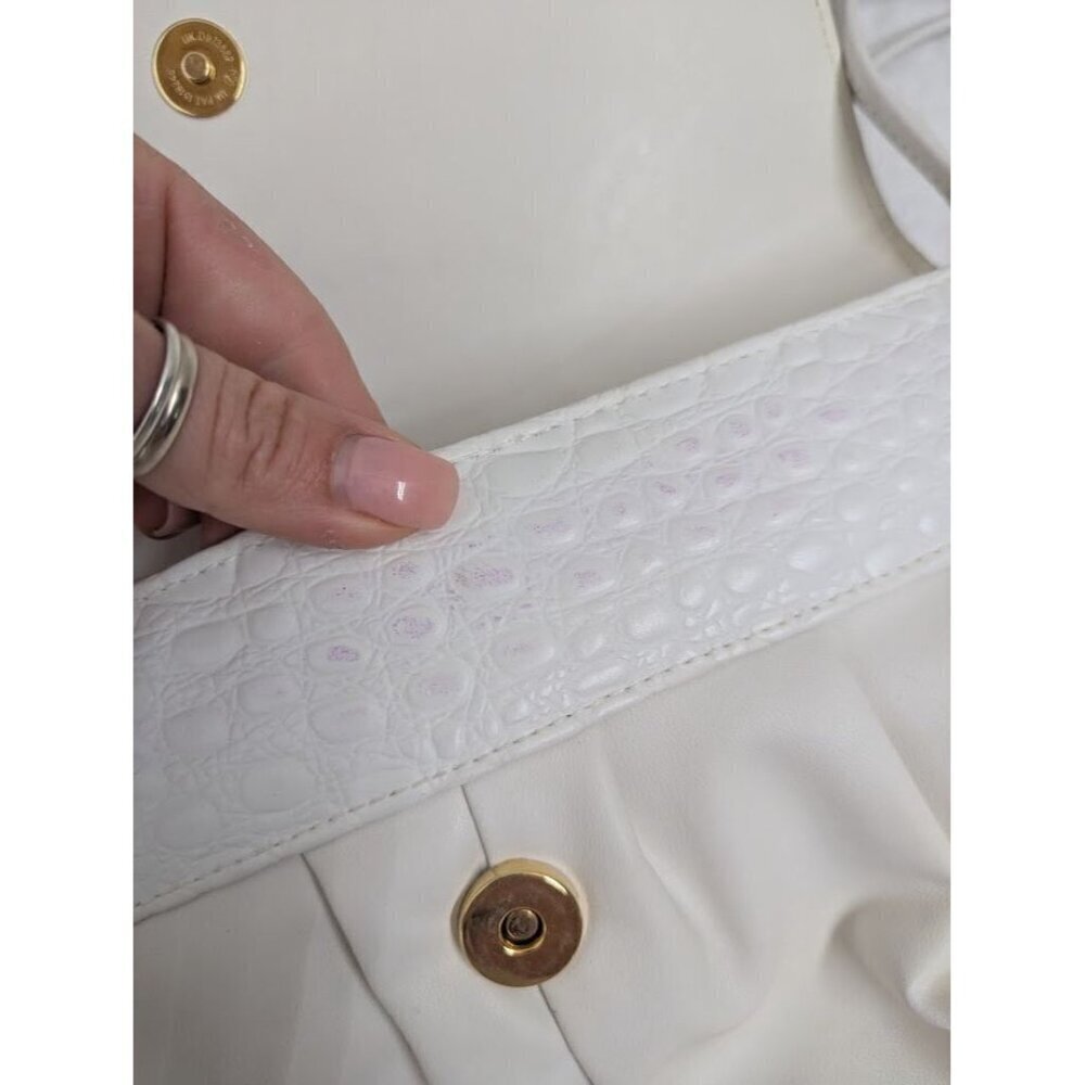 2 bags by Sylvia Cee vintage 1980s floral purse, white peach pink 44" strap P6 - Picture 5 of 12